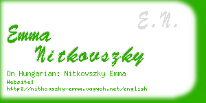 emma nitkovszky business card